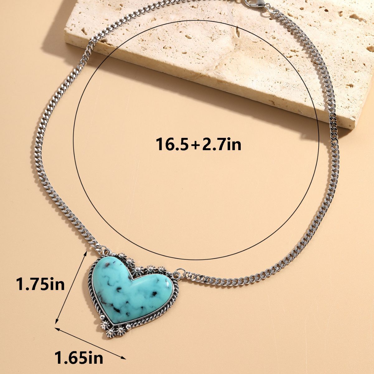 Wholesale Alloy Love Turquoise Necklace